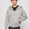 URBAN CLASSICS Zip Hoody - Sweater Met Rits - Grey