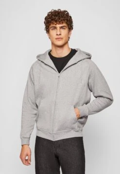 URBAN CLASSICS Zip Hoody - Sweater Met Rits - Grey
