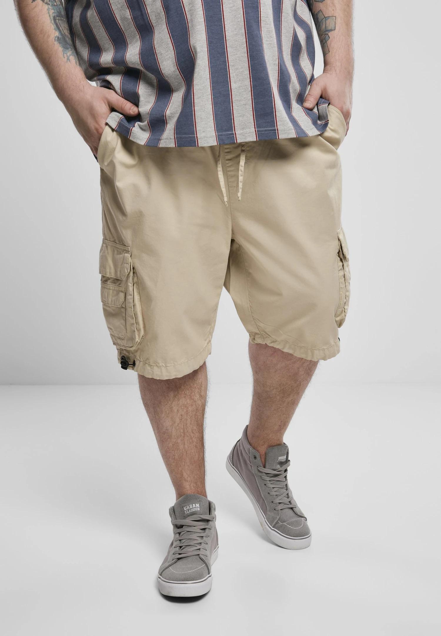 URBAN CLASSICS Double Pocket- Shorts - Concrete 3 URBAN CLASSICS Double Pocket- Shorts - Concrete