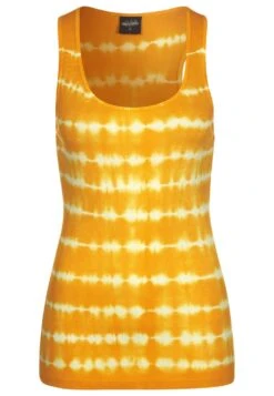 URBAN CLASSICS Ladies Batik Tanktop - Top - White/Orange