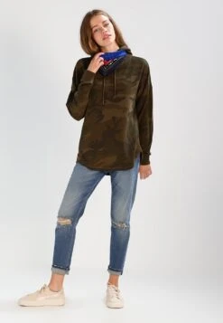 URBAN CLASSICS Ladies Oversized Camo Hoody - Hoodie - Olive -Urban Classics aed09f37058d430394c2127986b1ffba