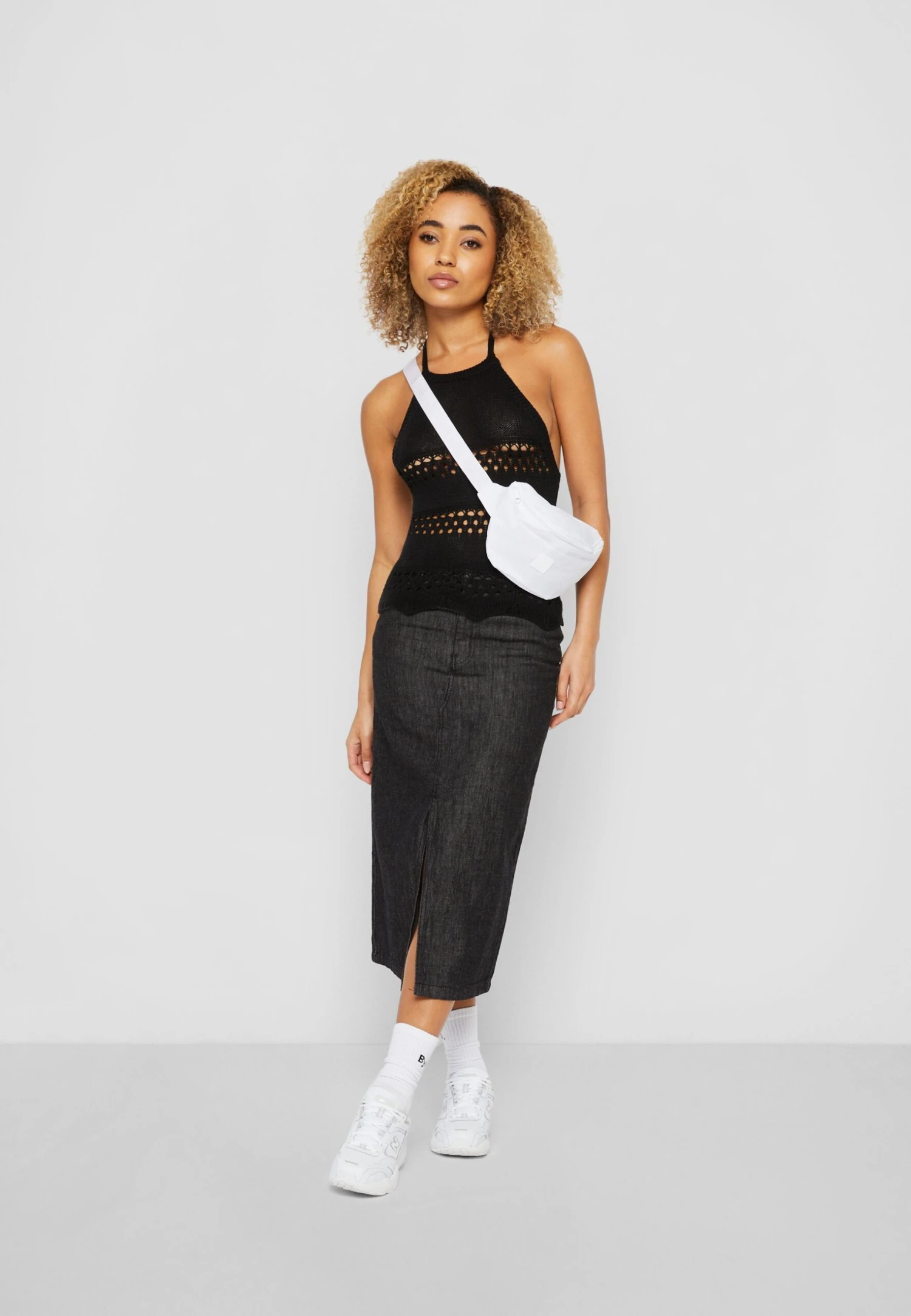 URBAN CLASSICS Kokerrok - Black Washed 4 URBAN CLASSICS Kokerrok - Black Washed - Afbeelding 2