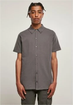 URBAN CLASSICS Knitted Shirt - Overhemd - Darkshadow