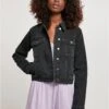 URBAN CLASSICS Ladies Organic Denim Jacket - Spijkerjas - Black Washed