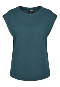 URBAN CLASSICS Ladies Basic Shaped Tee - T-Shirt Basic - Teal -Urban Classics b8b7279d1d1941eabdc9aa75b7d494d4
