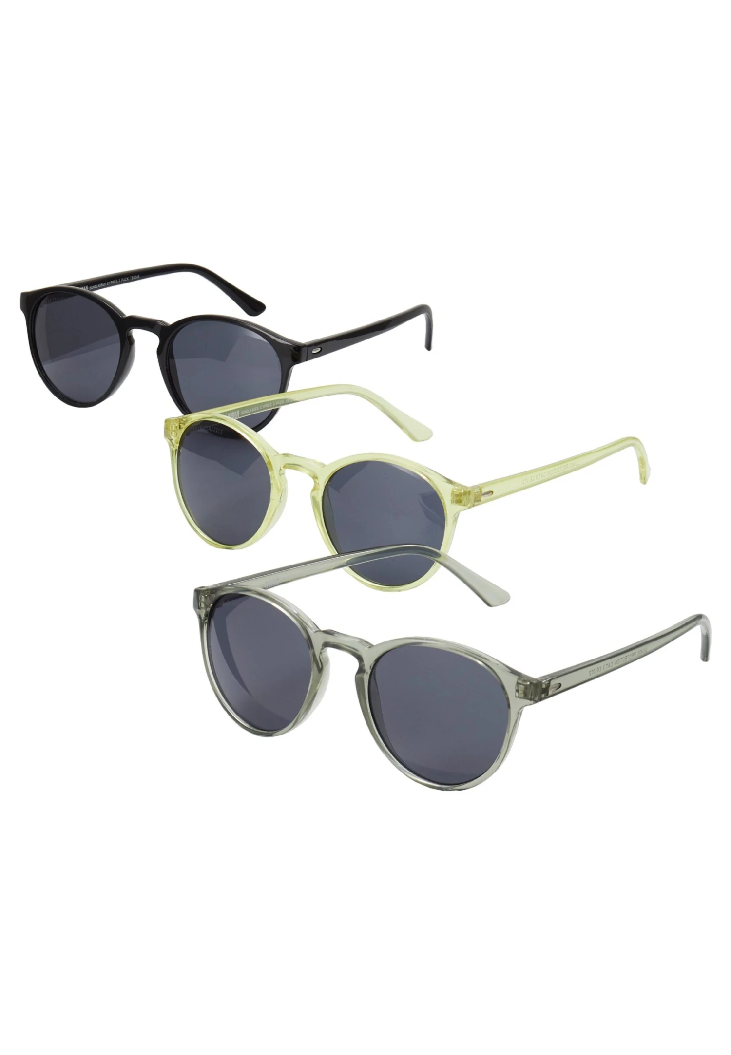 URBAN CLASSICS Sunglasses Cypres 3 Pack - Zonnebril - Black/Light Grey/Yellow 4 URBAN CLASSICS Sunglasses Cypres 3 Pack - Zonnebril - Black/Light Grey/Yellow - Afbeelding 2