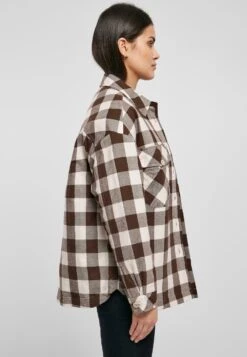 URBAN CLASSICS Langarm - Overhemdblouse - Pink Brown -Urban Classics b96c109544d947db8e071d1eb0aed719