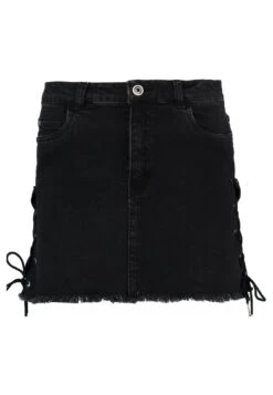 URBAN CLASSICS Lace Up Skirt - Jeansrok - Black Washed -Urban Classics b9ba60efa70644b6be6cf577eb57d610