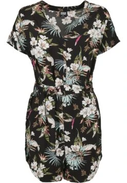 URBAN CLASSICS Jumpsuit - Black Tropical -Urban Classics b9c2fb02a645418b83ae126c1dc7f8ee