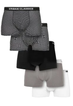 URBAN CLASSICS 5 Pack - Onderbroeken - Black/Grey/White