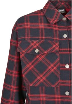 URBAN CLASSICS Oversized- Overhemdblouse - Midnightnavy/Red -Urban Classics bc7667c26fc947a693806e6b4965c404