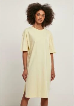 URBAN CLASSICS Frauen Oversized - Jurk - Soft Yellow