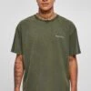 URBAN CLASSICS Small Embroidery- T-Shirt Basic - Bottlegreen