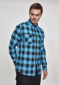 URBAN CLASSICS Checked - Overhemd - Blk/Blk