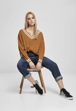 URBAN CLASSICS V-Neck- Trui - Toffee Wht -Urban Classics c189054110f04c58bcf4619d8cff9b94