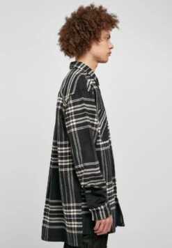 URBAN CLASSICS Long Oversized Checked Summit- Overhemd - Black -Urban Classics c230b77fbbd948fb8522f6bae93a8734