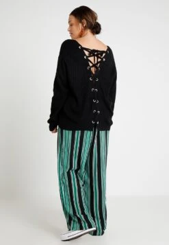 Ladies Back Lace Up - Trui - Black -Urban Classics c247c4856fdd465ba9b616458f4b62c3