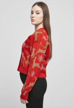 URBAN CLASSICS Oversized Christmas- Vest - Red/Gold -Urban Classics c472021dc4614bda963d8e3e28805347