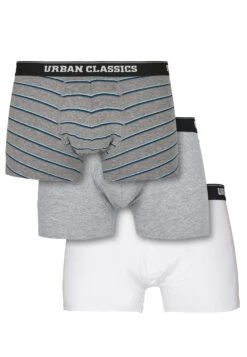 URBAN CLASSICS Herren3-Pack - Onderbroeken - Wide Stripe Aop /Grey/White
