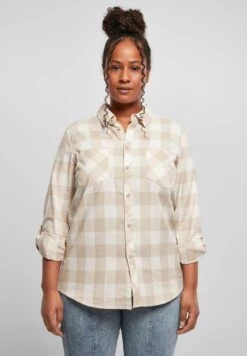 URBAN CLASSICS Overhemdblouse - Whitesand Lighttaupe -Urban Classics c75c5dcaf3574583a067646d433f41de