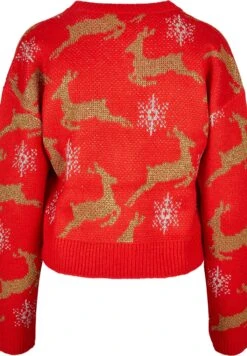 URBAN CLASSICS Oversized Christmas- Vest - Red/Gold -Urban Classics c765ef89736344ce87b5149153a3b525