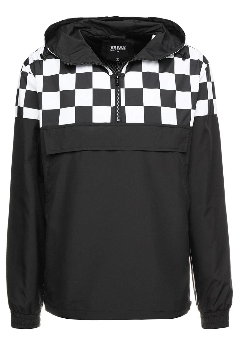 URBAN CLASSICS Check Pull Over Jacket - Windjack - Black/Chess 7 URBAN CLASSICS Check Pull Over Jacket - Windjack - Black/Chess - Afbeelding 5