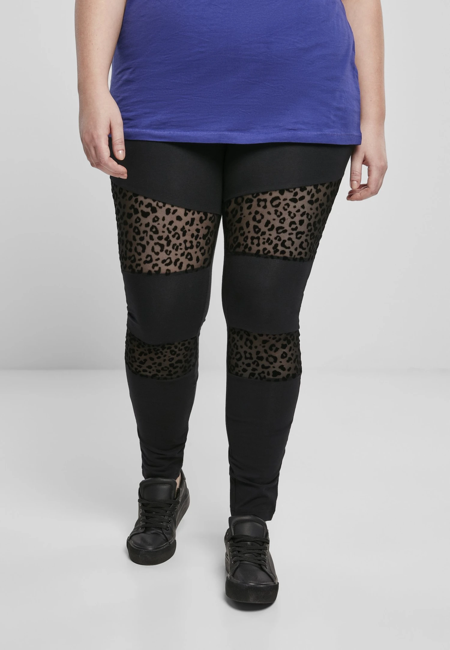 URBAN CLASSICS Flock Lace Inset - Legging - Black 8 URBAN CLASSICS Flock Lace Inset - Legging - Black - Afbeelding 6