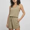 URBAN CLASSICS Ladies Short Sleeveless Modal Jumpsuit - Jumpsuit - Khaki