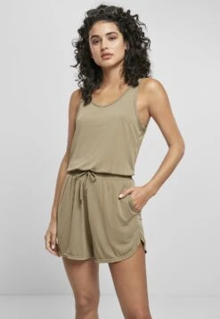 URBAN CLASSICS Ladies Short Sleeveless Modal Jumpsuit - Jumpsuit - Khaki