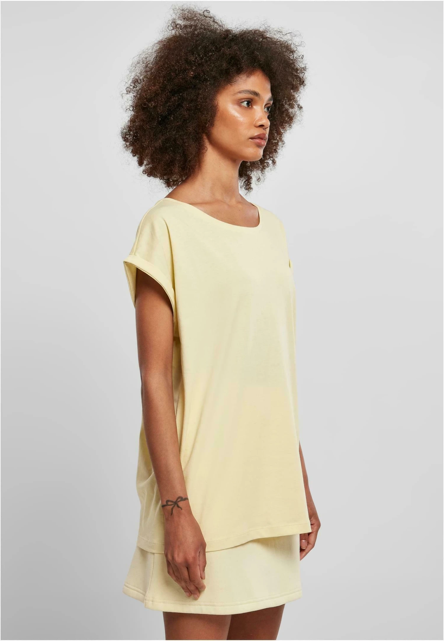 URBAN CLASSICS Extended Shoulder Tee - T-Shirt Basic - Softyellow 6 URBAN CLASSICS Extended Shoulder Tee - T-Shirt Basic - Softyellow - Afbeelding 4