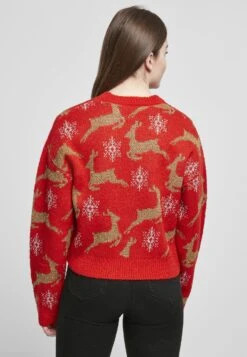 URBAN CLASSICS Oversized Christmas- Vest - Red/Gold -Urban Classics c8fc709fe4b446cca5e08d01482520b4