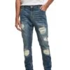 URBAN CLASSICS Heavy Destroyed Slim Fit Jeans - Slim Fit Jeans - Blue Heavy Destroyed Washed