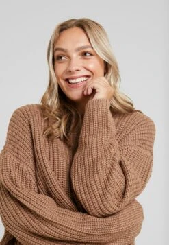 Ladies Wide Oversize - Trui - Taupe -Urban Classics cd7e5dd31b3d4afca1e0a1041bca642a
