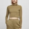 URBAN CLASSICS Organic Cropped Turtelneck - Longsleeve - Tiniolive