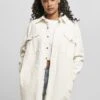 URBAN CLASSICS Ladies Long Corduroy Overshirt - Overhemdblouse - Whitesand -Urban Classics d14b49cf1d1a4d1b802b74ac52c85707