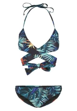URBAN CLASSICS Draped Pattern - Bikini - Vriesea Black -Urban Classics d23d855cb8254e57952986500b072996