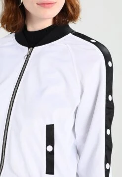 URBAN CLASSICS Ladies Button Up Track Jacket - Bomberjacks - White/Black/White -Urban Classics d29a5292df0c4788b4bb02655c57debd