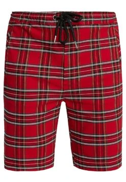 URBAN CLASSICS Checker- Shorts - Red/Black -Urban Classics d5fe015e5e82492287e7771ba601c14d