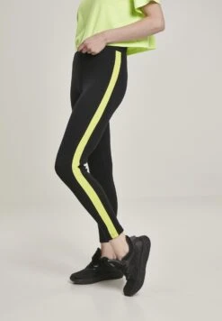 URBAN CLASSICS Legging - Black/Electriclime -Urban Classics d762ed26697e49fe9141f5b1f0793d71