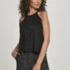 URBAN CLASSICS Ladies Peached Rib Neckholder Tank - Blouse - Black -Urban Classics d8d229ebecea41e6a6e76ad792f0faf6