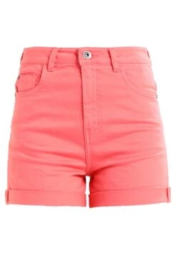 URBAN CLASSICS Ladies Highwaist Stretch - Jeansshort - Coral -Urban Classics dc4e32ac178041808e8839786c4e3812