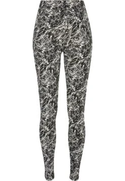 URBAN CLASSICS Soft Aop - Legging - Blackpaint -Urban Classics dd5625e50ef24960add1b232d0dee7c4