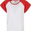 URBAN CLASSICS Contrast Raglan- T-Shirt Print - White Hugered -Urban Classics df0fdfe6696041e798195860555d8a9d