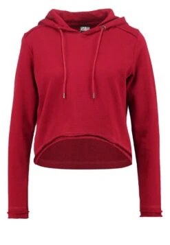 URBAN CLASSICS Cropped Terry Hoody - Hoodie - Burgundy -Urban Classics df482aaf4dbd459fbe0cd6892db16f16