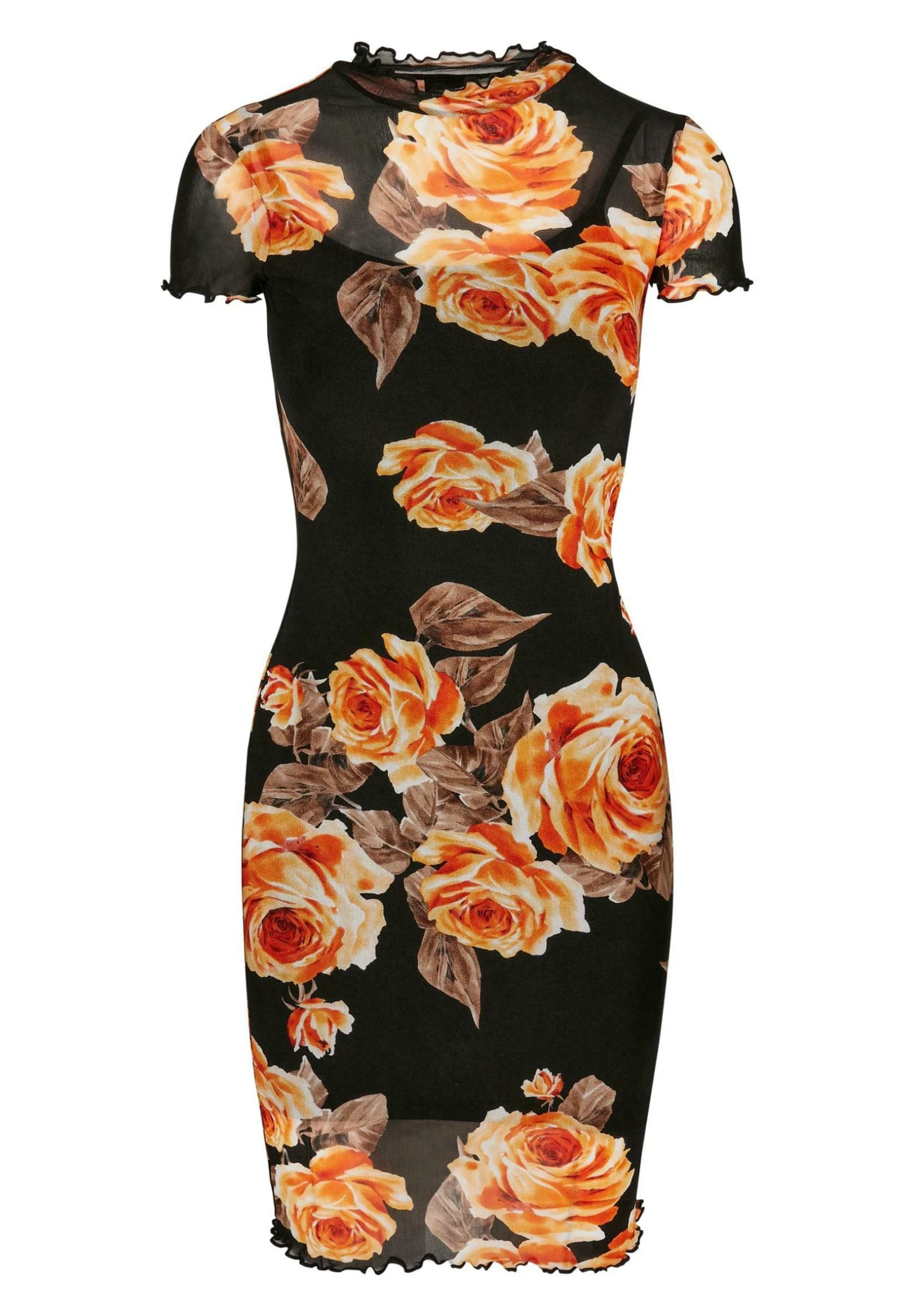 URBAN CLASSICS Damen- Etui-Jurk - Mangorose 7 URBAN CLASSICS Damen- Etui-Jurk - Mangorose - Afbeelding 5