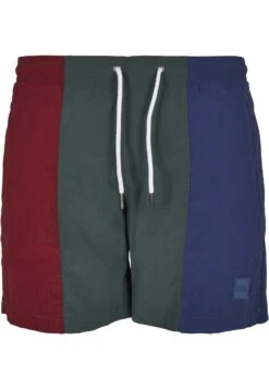 URBAN CLASSICS 3-Tone - Zwemshorts - Burgundy Bottlegreen -Urban Classics e07dd71531c94d1fa508bdeb9e84c591