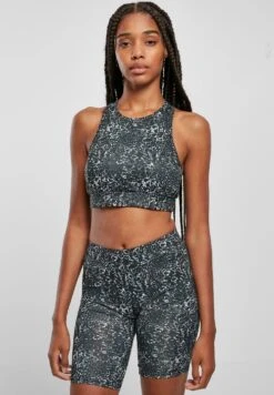 URBAN CLASSICS Tie Dye - Bustier - Black White