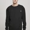 URBAN CLASSICS Organic Cotton Short Curved Oversized Ls - Longsleeve - Black -Urban Classics e50938cee09448b8861ea285198b7120
