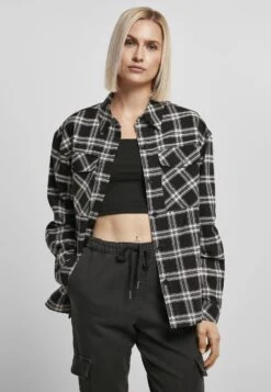 URBAN CLASSICS Oversized- Overhemdblouse - Black White