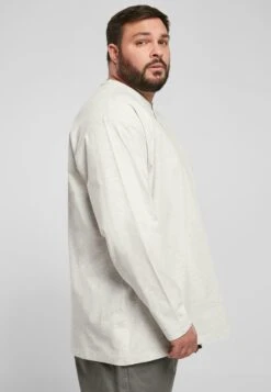 URBAN CLASSICS Oversized Henley Longsleeve - Longsleeve - Lightgrey -Urban Classics e6b17e60fcb3401685888d43e2ab96e2